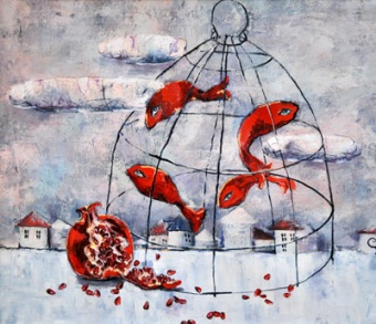 2.	Ирина ХУГАЕВА (1984 г.р.) – «Гранатовые слезы о красных рыбках в клетке», 2011 г.
