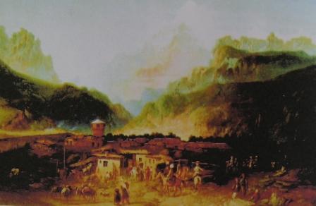 Б.П.Виллевальде. Вид Владикавказа. 1860 г. 
