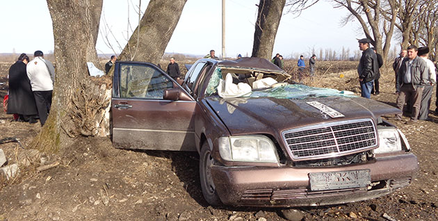 Водитель «Мерседеса» погиб, врезавшись на трассе в дерево