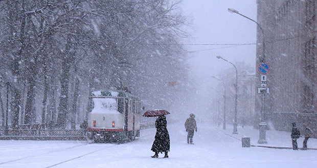 Январь во Владикавказе хлопнул морозной дверью