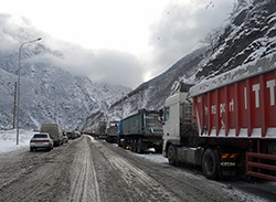 Сезон лавин в горах Осетии