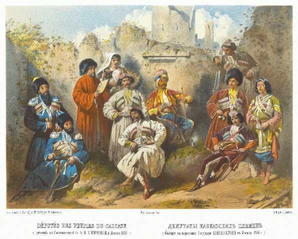 Осетины на рисунках середины XIX века
