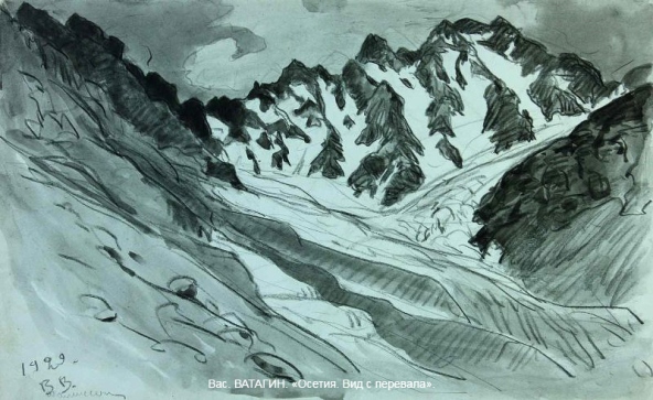 «Осетия. Вид с перевала»